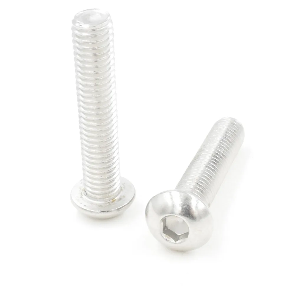 M8 Bolt Button Head Socket Screw 304 Stainless Steel M8*(10/12/16/20/25/30/35/40) mm 10pcs |