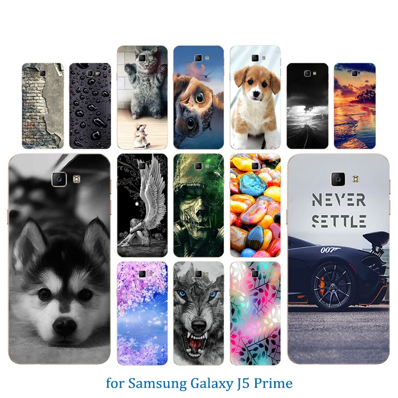 5 дюймов для Samsung J5 цветной основной Мягкий ТПУ чехол Galaxy SM-G570F Прозрачный матовый