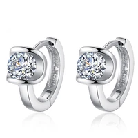 hot sale promotion new fashion shiny zircon 925 sterling silver stud earrings for women girls jewelry valentines day gift