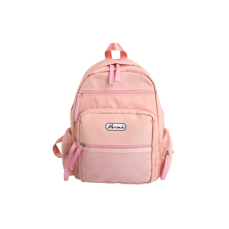 Pink Женский высокое качество холст путешествия рюкзак женский мочила Feminina Sac Dos Back Pack школьные ранцы для подростков женский рюкзак - Цвет: Pink