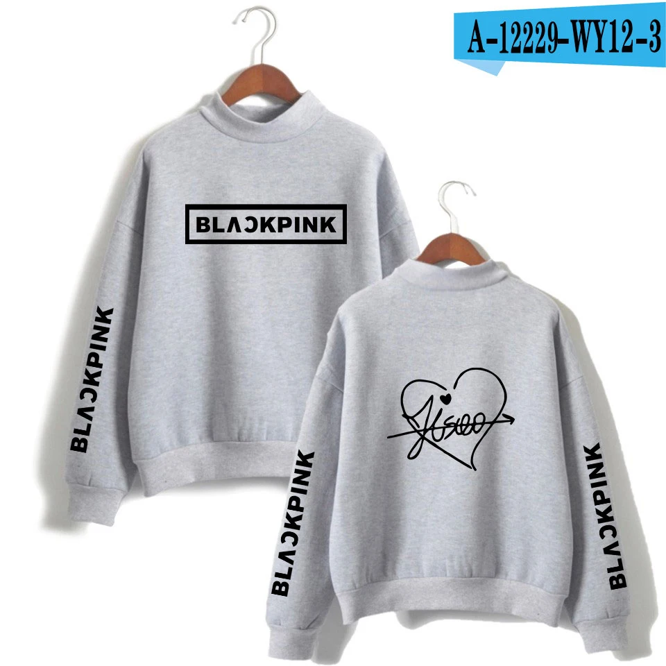 gray Хип-хоп Черный Розовый harajuku водолазка толстовки Kpop Женская одежда оверсайз Bangtan Одежда для мальчиков новое поступление - Цвет: gray