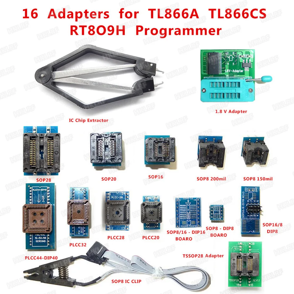 1 8 В SOP28 SOP8 SOP20 SOP16 PLCC44 32 28 20 IC экстрактор 16 шт. адаптеры розетки для TL866CS/A EZP2010 RT809F RT809H