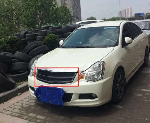 Для Nissan sylphy Almera sentra 2009-2011 сетка для переднего бампера из углеродного волокна