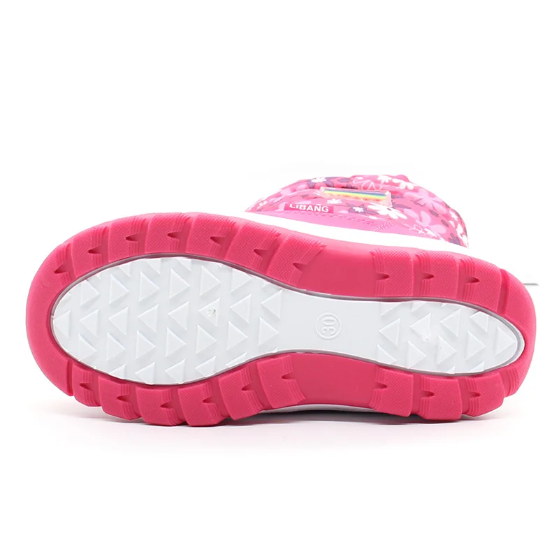 Libang/теплая зимняя обувь для девочек непромокаемые ботильоны зимние ботинки на