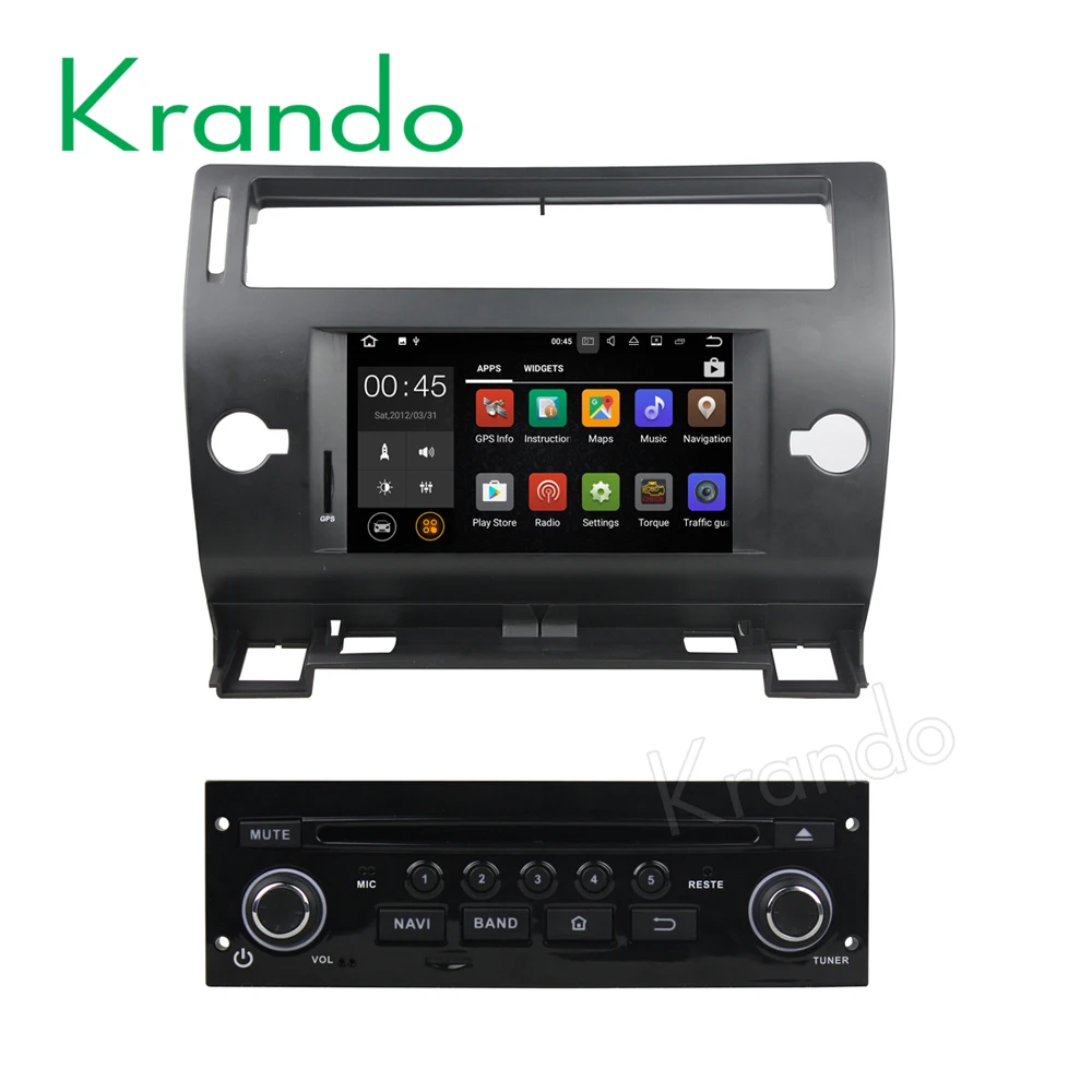 Автомобильная Мультимедийная система Krando 7 дюймов Android 9 0 для Citroen C4 2005 2011 радио gps
