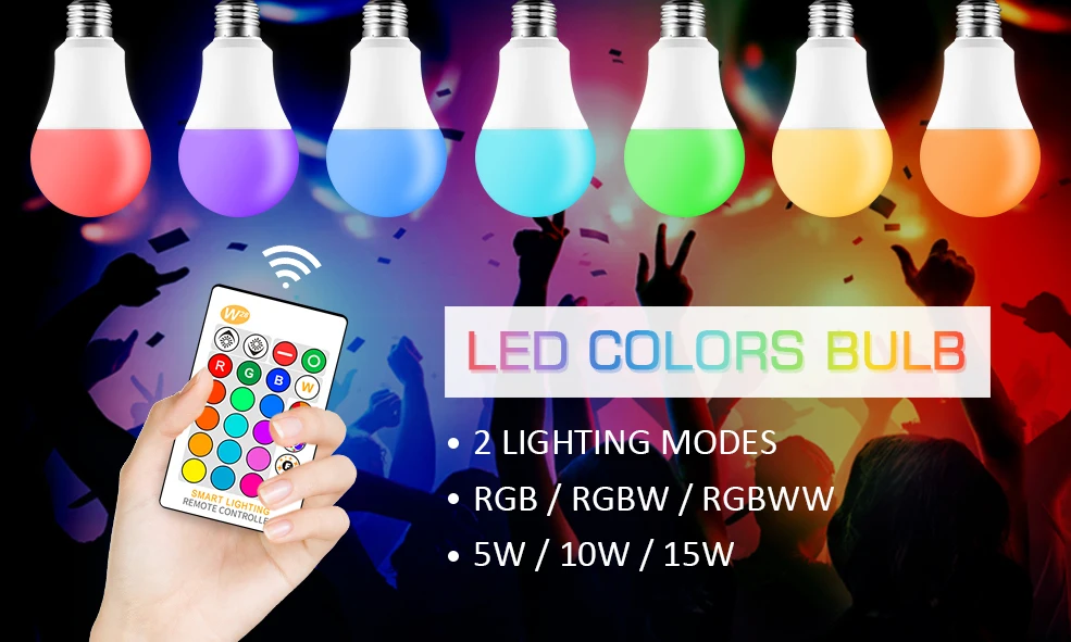 110 В 220 В E27 RGB светодиодный светильник 5 Вт 10 Вт 15 Вт RGB прожектор сменная красочная Светодиодная лампа RGBW с ИК-пультом дистанционного управления+ режим памяти