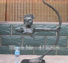 

33 " enorme 100% bronce arte estatua guerrero griego arqueros escultura ( A0321 ) China wholesale factory Bronze Arts