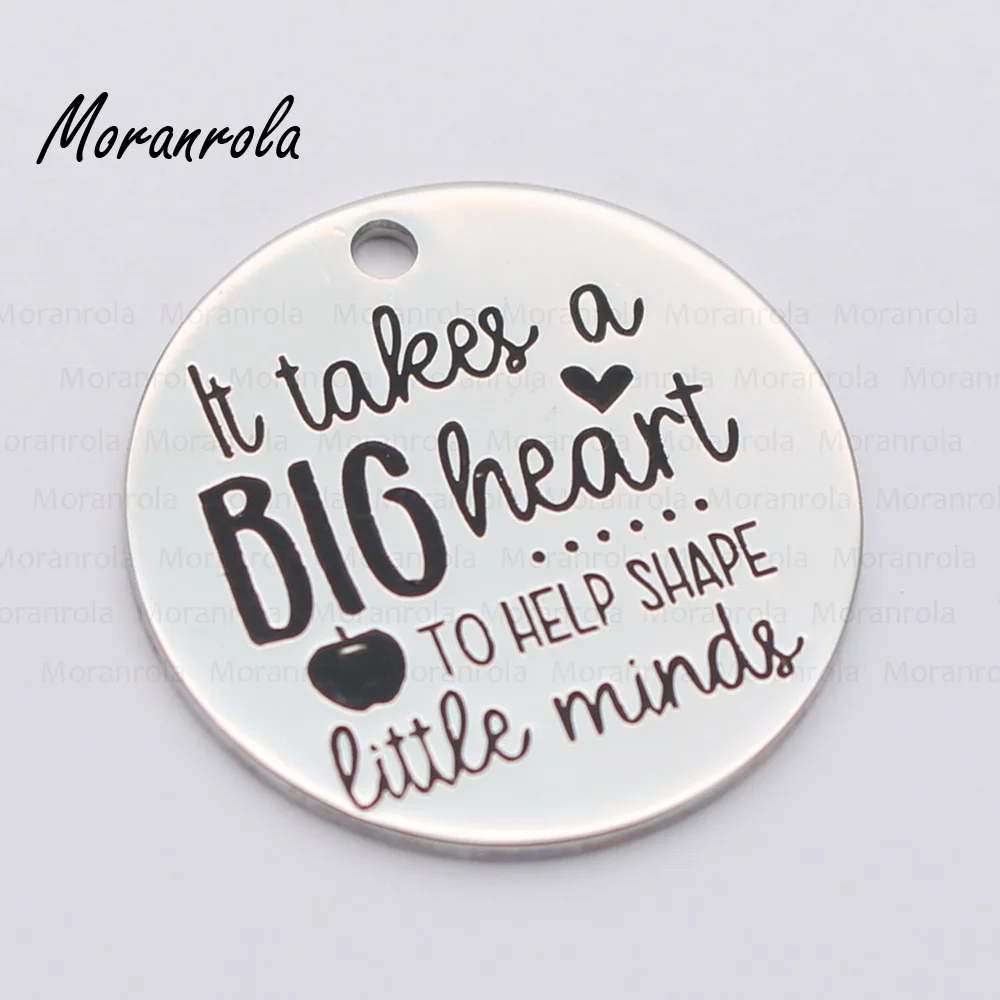 Новый брелок с медным ожерельем arried &quotit Was a big heart to help shape little minds&quot