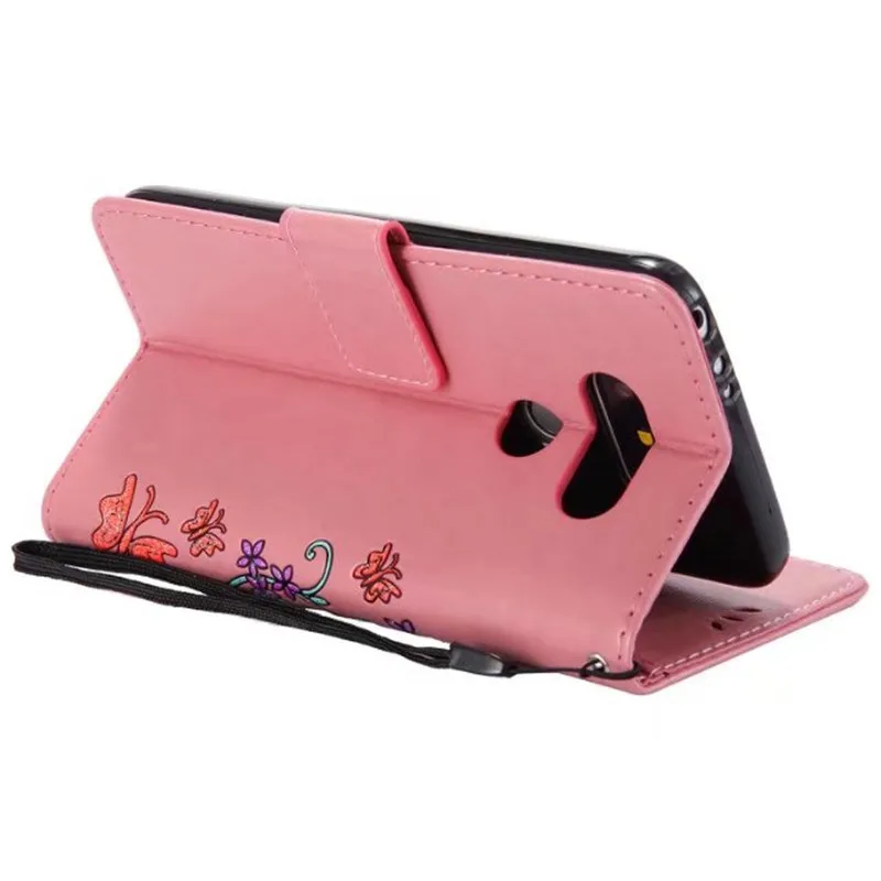 Модный Цветной кожаный флип чехол с цветами и бабочками для LG G3 D855 D850 D851 G4 H815 H818 G5