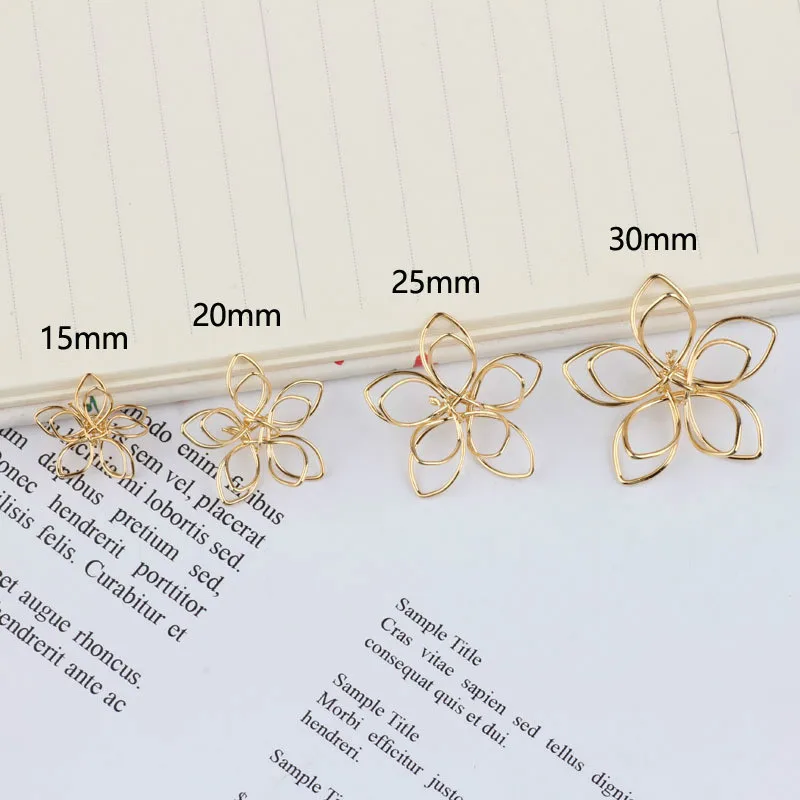 Аксессуары для ювелирных изделий DIY медное покрытие 18k золото полый трехмерный