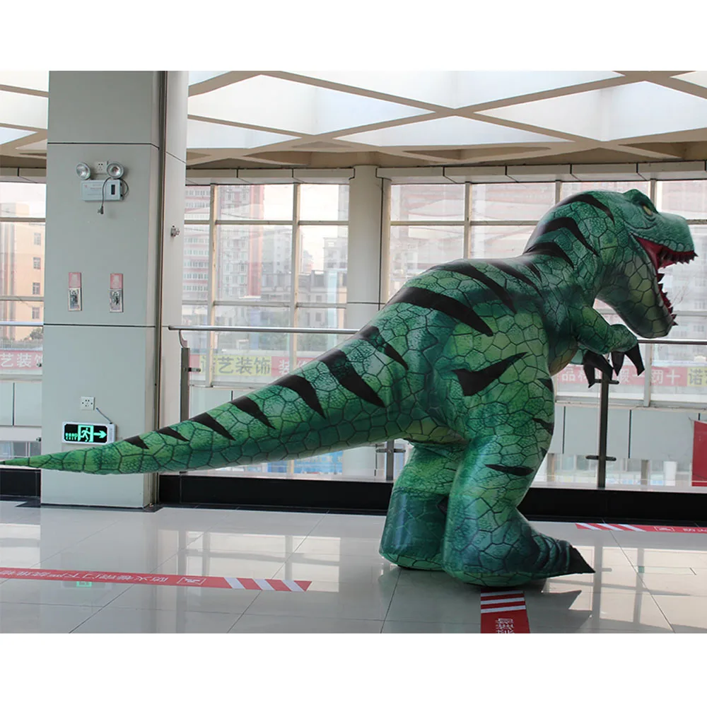 Надувной динозавр T REX Костюм Парк Юрского периода Динозавр Косплей надувной костюм Хэллоуин Карнавальный костюм для взрослых