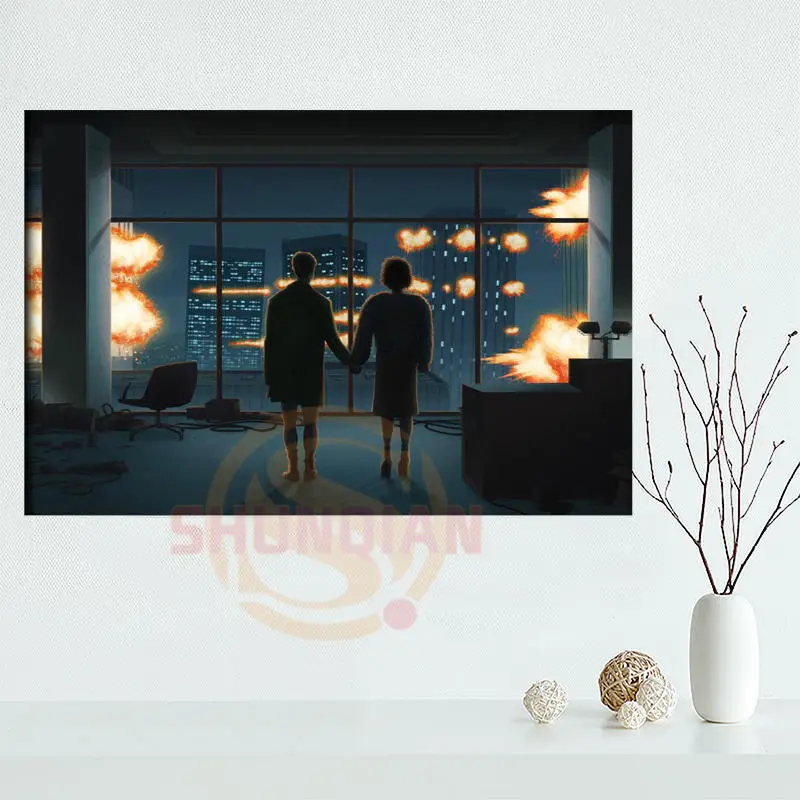 С изображением из фильма Бойцовский клуб гудка плакат Обычная сатиновая печати