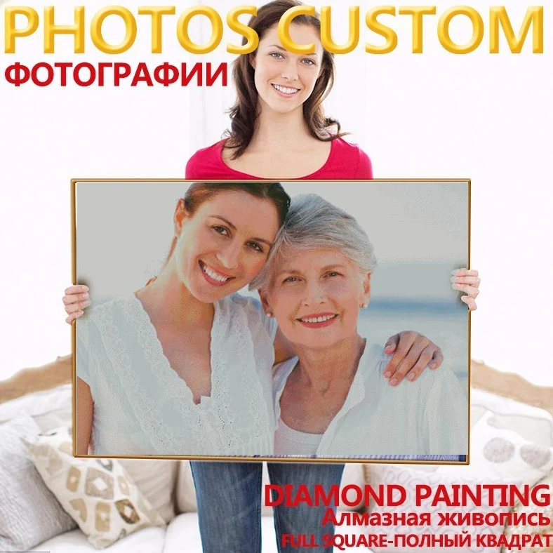 Большой 5D DIY алмазная живопись фото на заказ Стразы картина, Алмазная мозаика распродажа Алмазная вышивка полный набор подарок на день матери