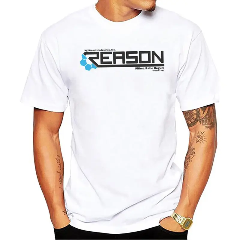 REASON Logo Новое поступление Летний стиль Для мужчин футболка с коротким рукавом