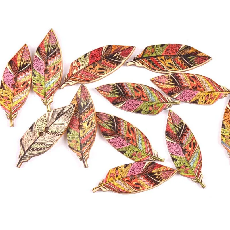 Sewing Accessories High Quality Popular Hot Sale Clothing Crafts Painted Sewing Gear Handwork 20PCS/Lot Wood Buttons