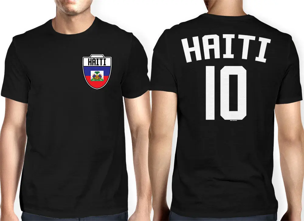 

T-Shirt 2019 Fashion Men Hot Sale Men T Shirt Fashion Haiti Soccers Footballer Sporter Crest Country Family T Shirts