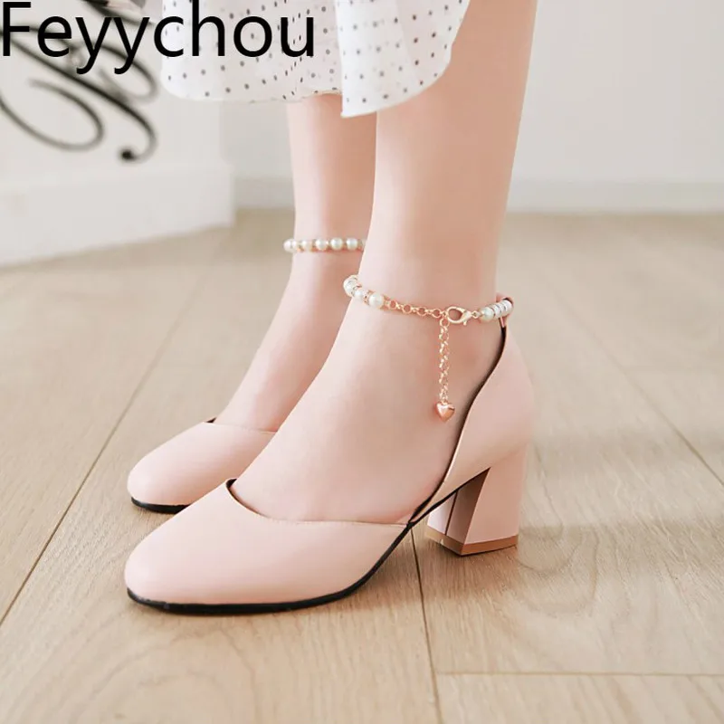 Женские туфли-лодочки на высоком каблуке из Pu искусственной кожи с круглым