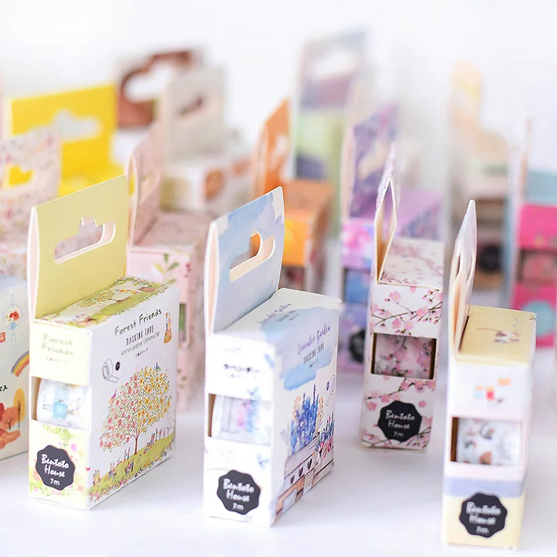

MONETAI Creative Watercolor Decorative Washi Tape DIY Scrapbooking Cherry food Flamingo Masking Tape School Office Supply