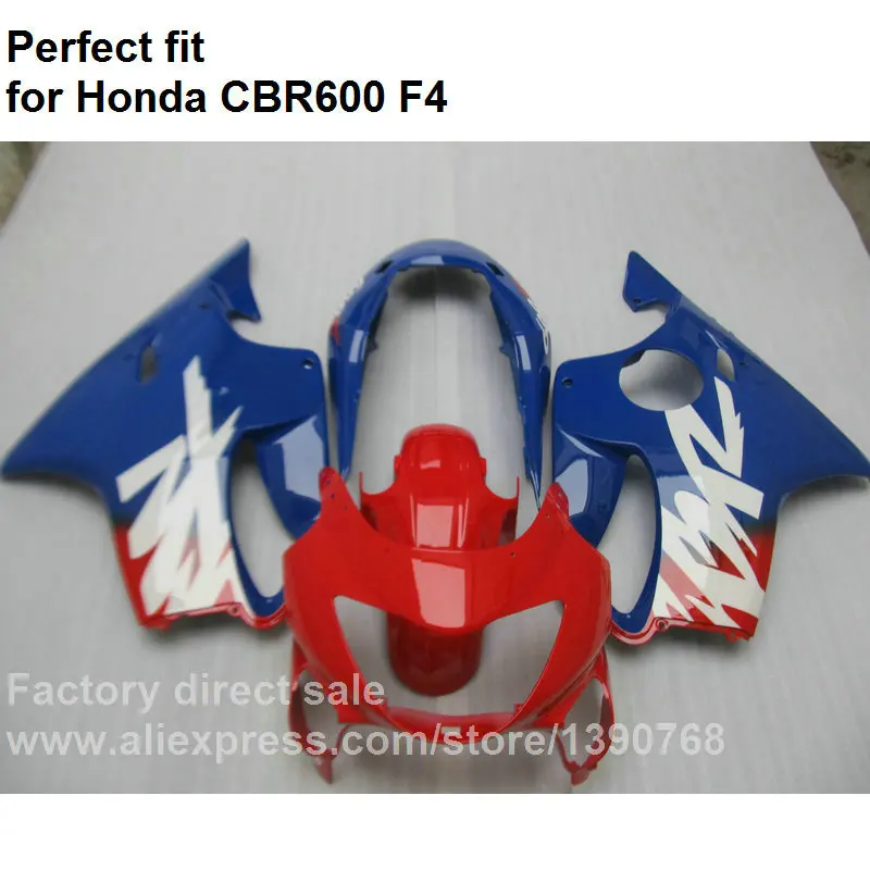 

Комплект обтекателей для мотоцикла Honda CBR600 F4 1999 2000 красный синий Обтекатели CBR 600 F4 99 00 DF32