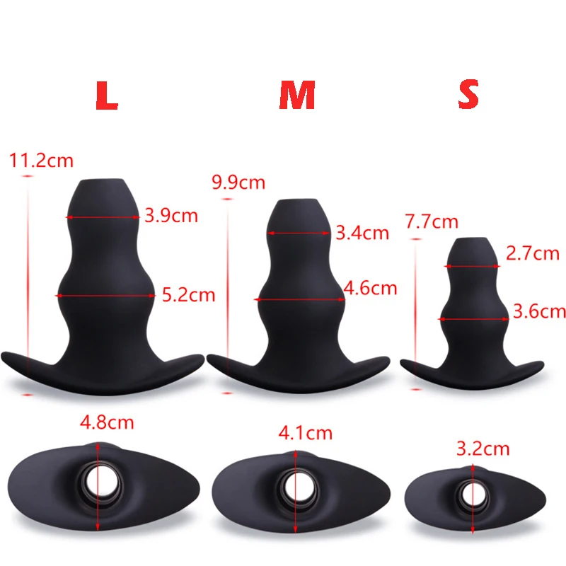 Полые силиконовые эротические игрушки для мужчин и женщин Анальная пробка