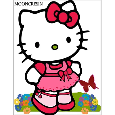 5D бриллиант картина мультфильм hello kitty Diy Алмазная вышивка крестиком вышивка рукоделие Мозаика Декор для гостиной подарки - Цвет: MY413