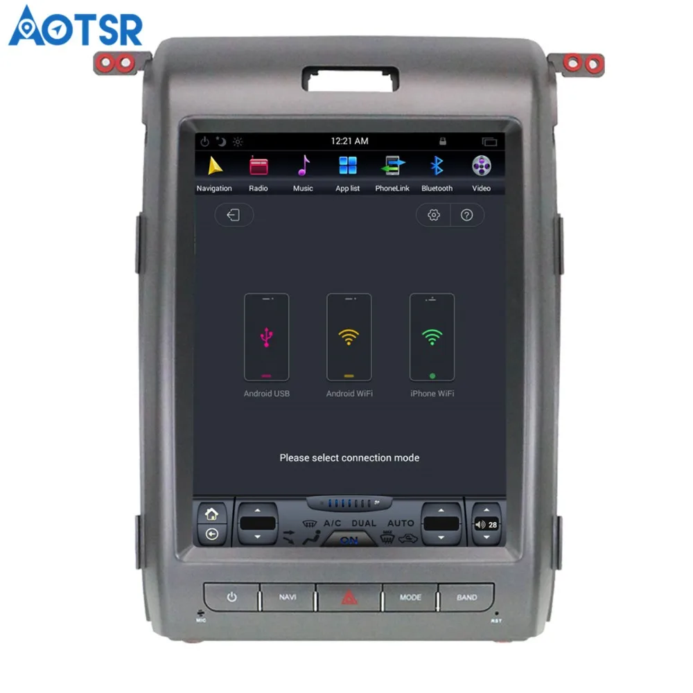 Автомобильный мультимедийный плеер Aotsr Android 7 1 в стиле Тесла без DVD плеера GPS