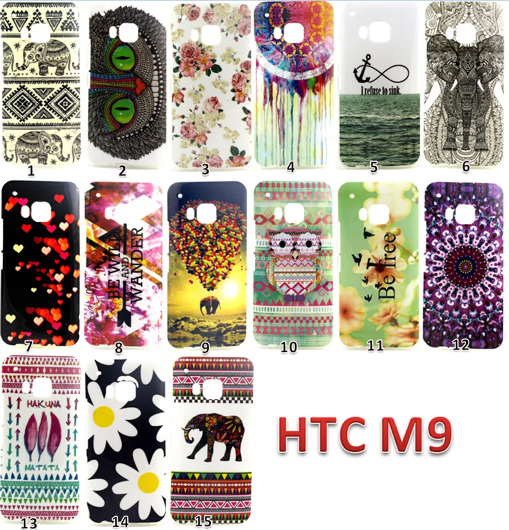 Для HTC One M9 высокое качество тонкий мультфильм сова кошка медведь слон цветок тпу