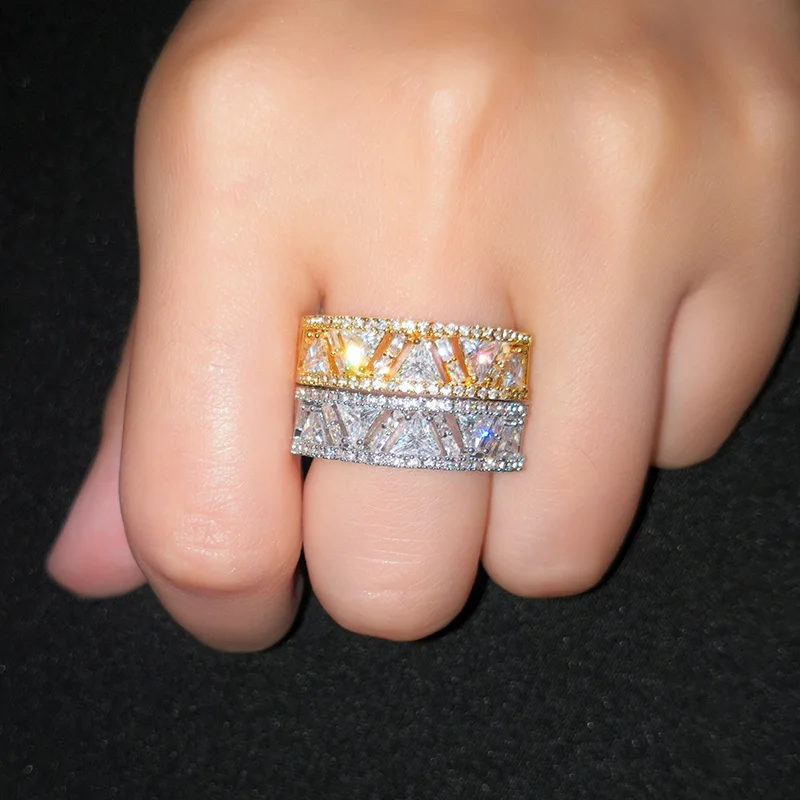 Женское Открытое кольцо с фианитом FLOLA золотое/серебряное цирконием и камнями из