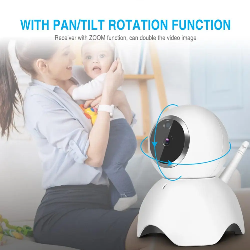 Беспроводная Радионяня 2 4G 720P PTZ HD 5 дюймовый ЖК экран двухстороннее аудио