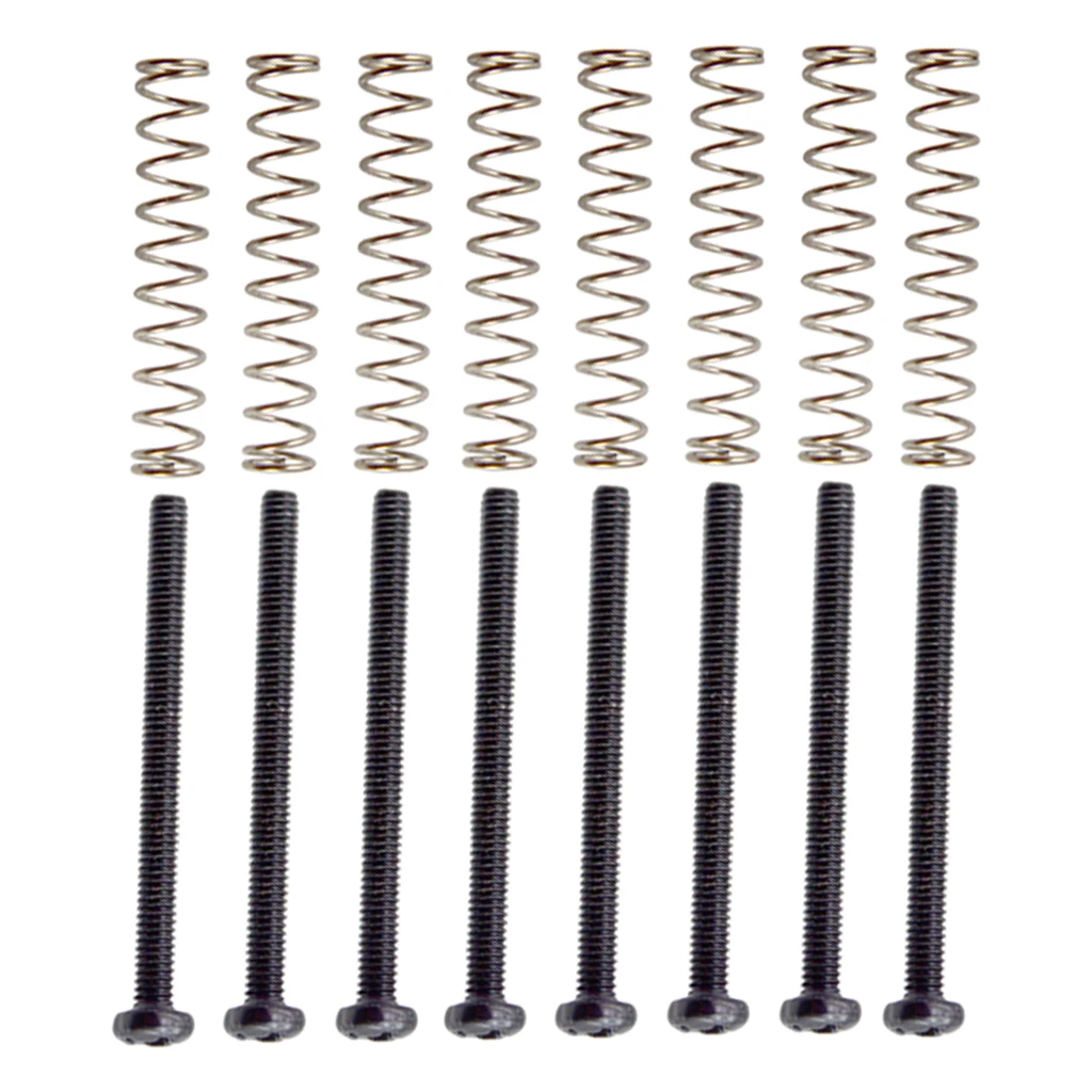 8 Pieces Metal Electric Guitar Humbucker Dual Coil Pickup Frame Screws w/ Springs Accessories | Спорт и развлечения
