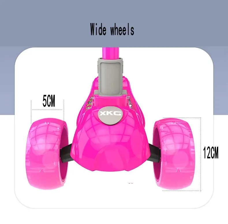 Children's scooter baby outdoor sport PU 3wheels golw disassembly Bodybuilding plastic height adjustable | Спорт и развлечения