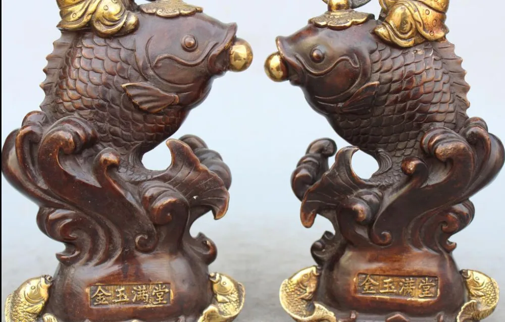 9 &quotкитайская Бронзовая позолоченная Статуэтка для денег богатства мальчиков и