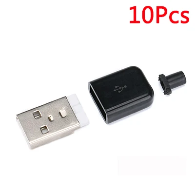 USB2.0 Black 10pcs 10 шт./лот Micro USB 5Pin штекер разъем черный/белый Сварка данных OTG интерфейс линии DIY кабель для передачи данных Аксессуары - Цвет: USB2.0 Black 10pcs