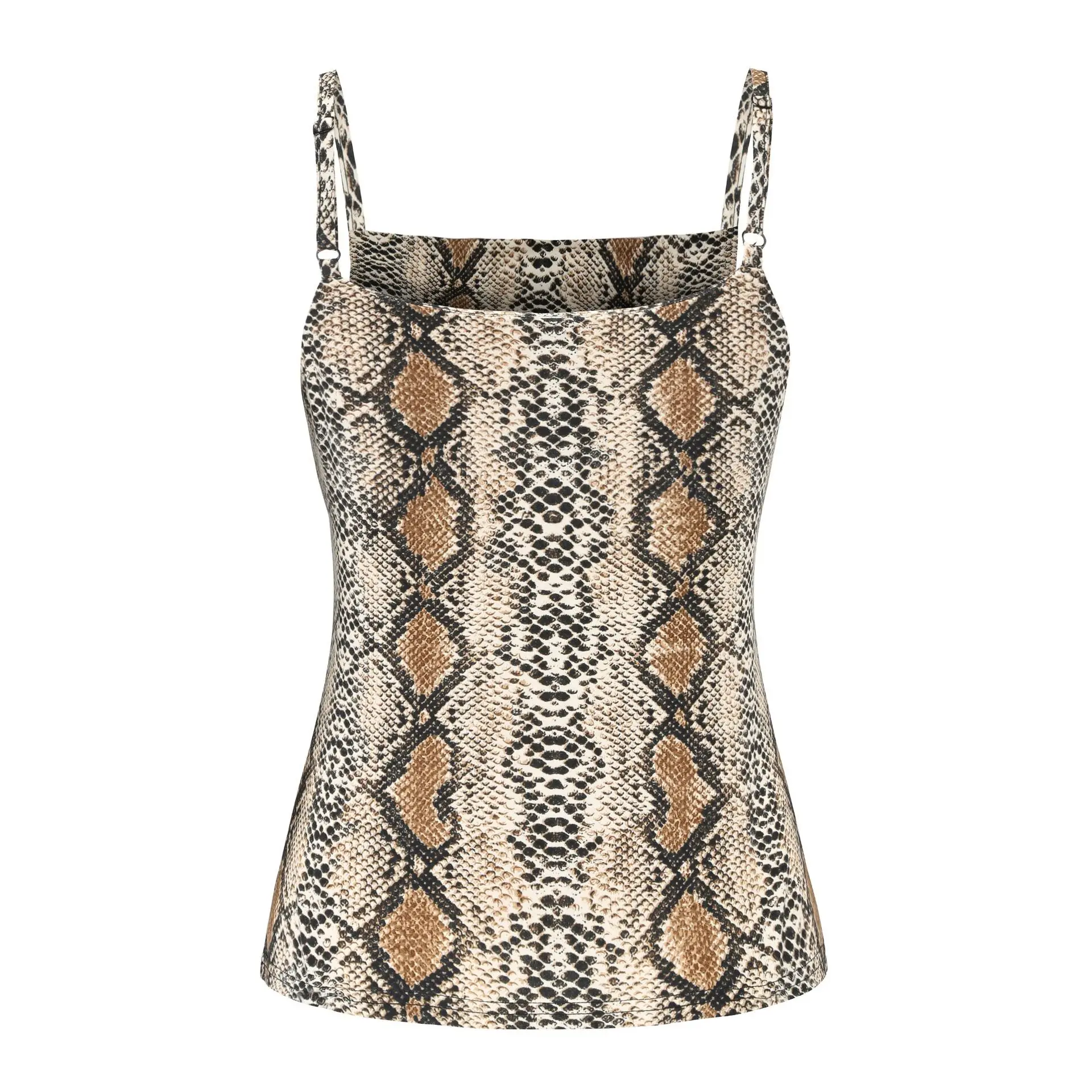 ZOGAA Snake Print Spaghetti Strap Women Camis Tops Sexy Evening Party Club Casual Summer 2019 Slim Fit Tank | Женская одежда
