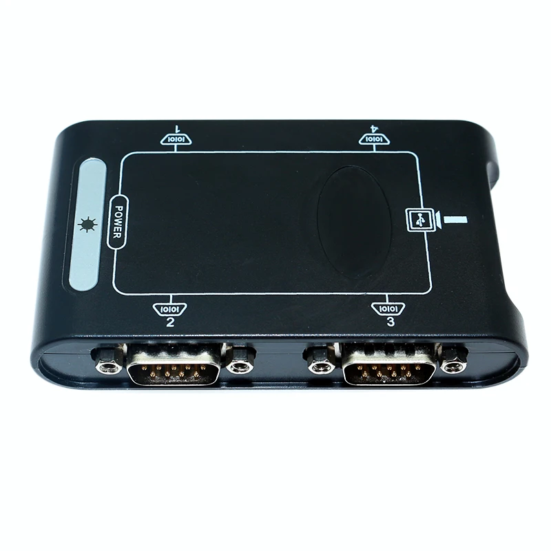 9Pin USB 2 0 до 4 портов RS232 Серийный DB9 COM разъемы контроллера адаптер концентратор|hub