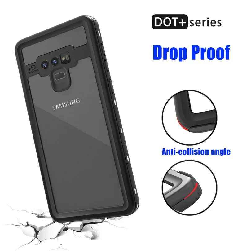Original RedPepper Dot Style IP68 Waterproof Case For Samsung Galaxy Note 9 Note9 Diving Underwater PC + TPU Armor Cover Capa |