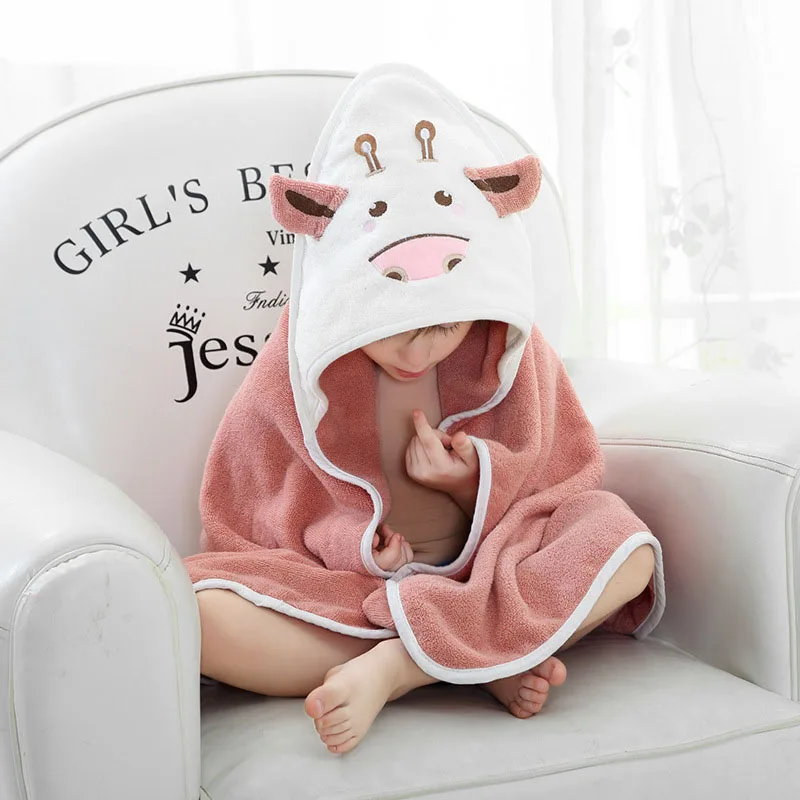 Детские банные полотенца детская мультяшная корова мочалка муслиновые