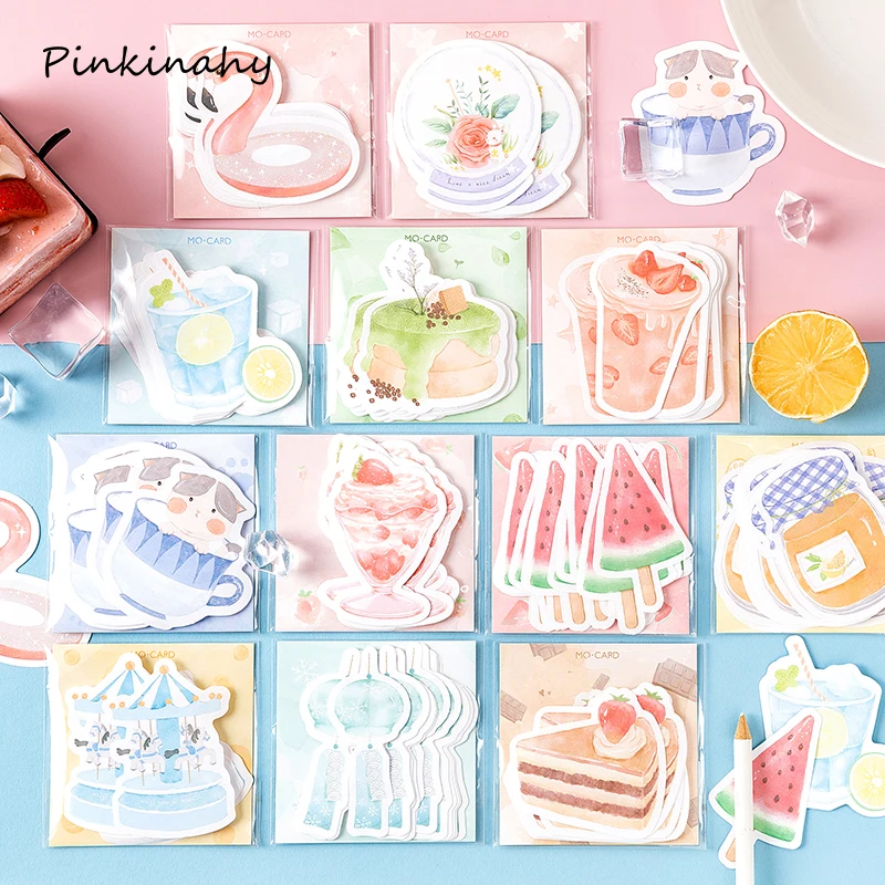 Kawaii Memo Pad клубничный напиток/консервированные фрукты/Еда самоклеющаяся липкая