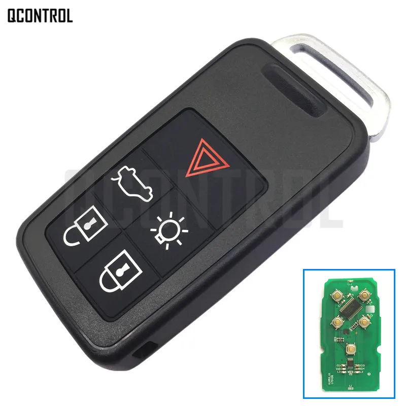 Qcontrol удаленный ключевой смарт-карта автомобиля сигнал тревоги для Volvo XC60 S60 S60L V40 V60 434 мГц с ID46 чип