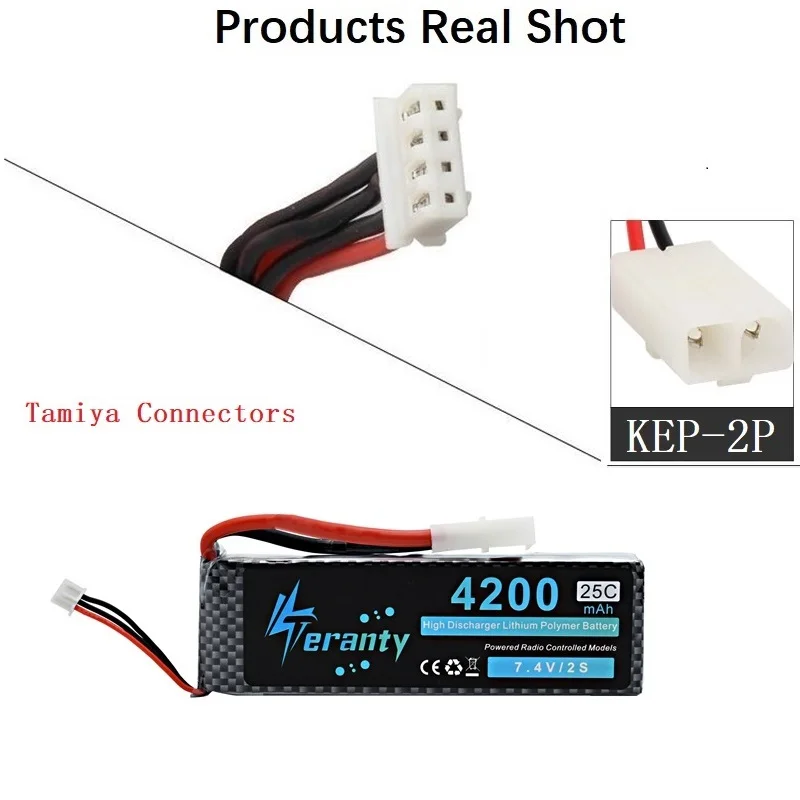 Высокая мощность 7,4 V 4200mAh 25C 2S LiPo батарея для RC самолета вертолета автомобиля лодки 2S 4200 mah 7,4 V Lipo батарея с T/XT60 вилкой