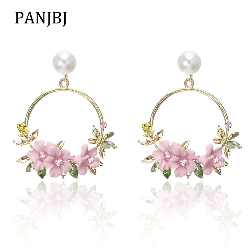 Серьги-гвоздики в стиле бохо женские простые весенние украшения с жемчугом и