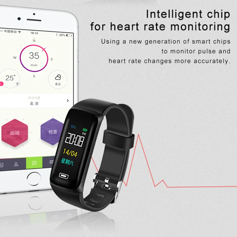 M5 Plus Smartband Fitness tracker Smart Bracelet Blood Pressure Watch Heart Rate Monitor Waterproof band Sport Wristband | Электроника