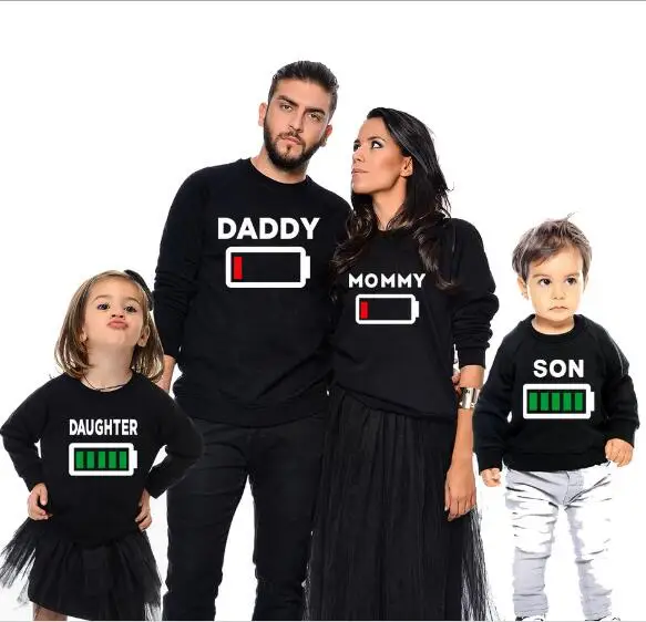 Long sleeve Осенняя Одинаковая одежда для семьи, одежда для мамы и дочки, футболка для папы и сына, футболка с длинными рукавами и принтом, креативная футболка для всей семьи - Цвет: Long sleeve