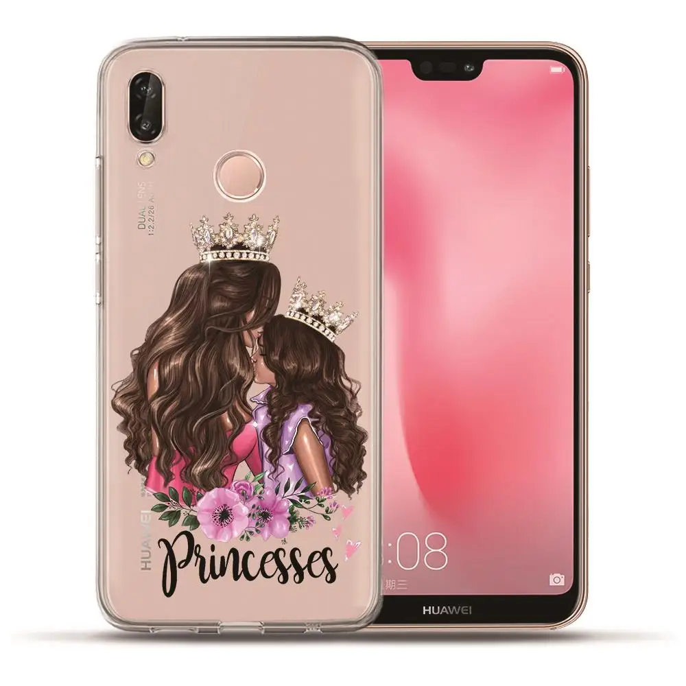 02 Модный телефон Super Mom baby girl для huawei P20 Lite Pro P10 Plus P8 P9 Lite P Smart honor 9 6A 6X семейный чехол Etui - Цвет: 02