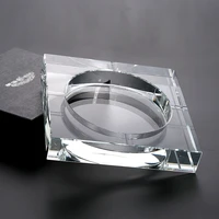 luxury handmade crystal eco friendly square ashtray ash tray holder lot for home decor