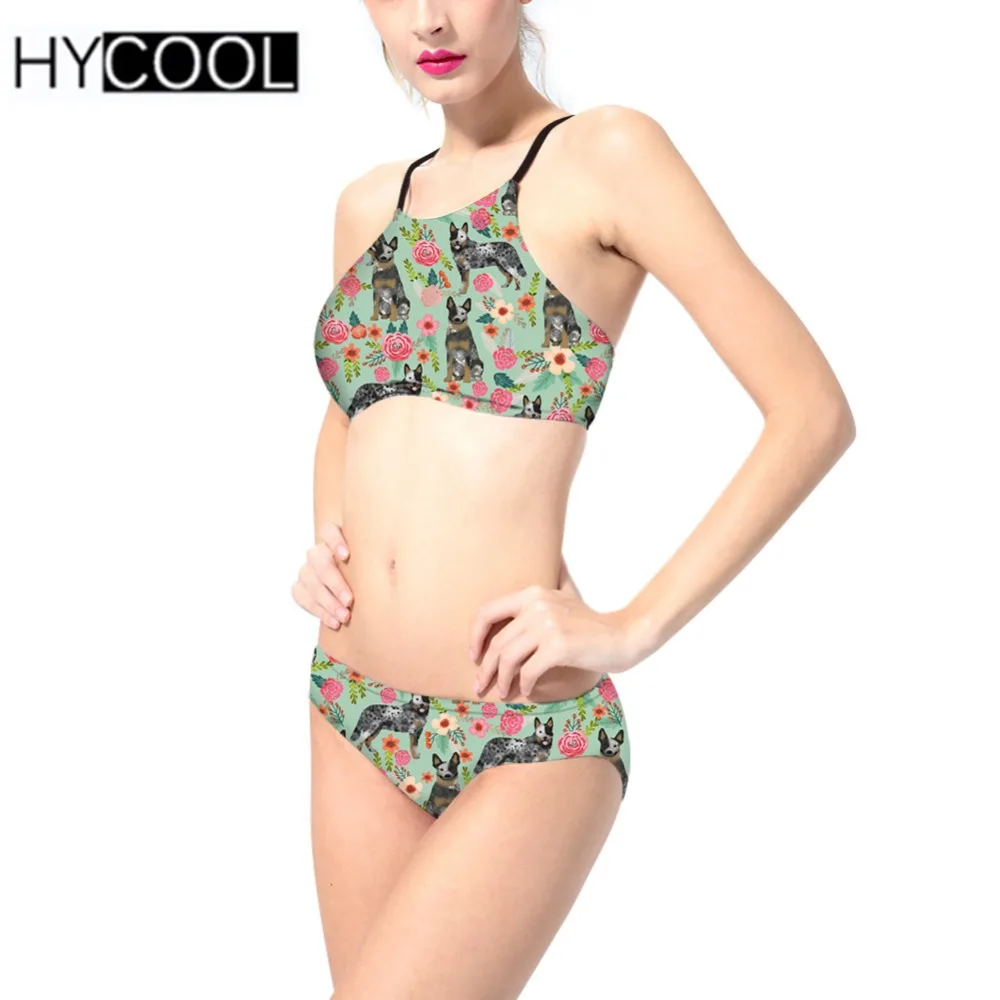 

Женский купальник-бикини с принтом крупного рогатого скота