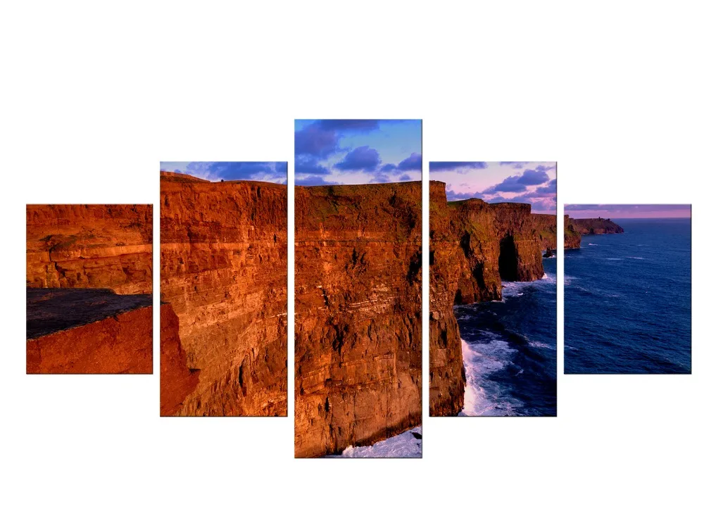 5 шт. Бесплатная доставка Современная картина с морской волной фотографии Homd