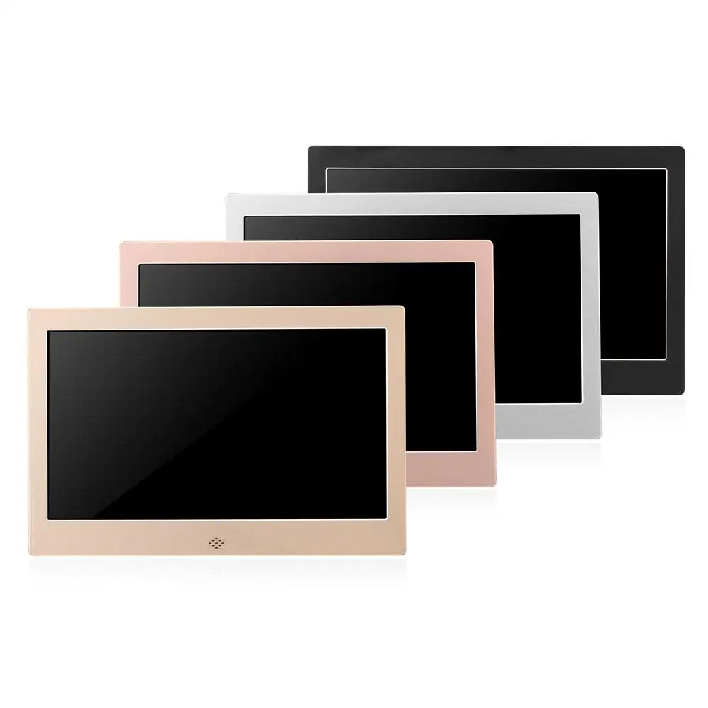 EastVita LED цифровая фоторамка 10 дюймов металлический 720P видео музыка календарь часы