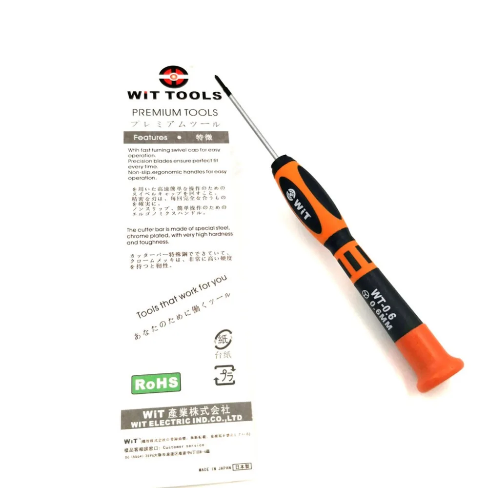 Япония WITTOOLS 0,6 мм y-типа микро Магнитная отвертка для ремонта iPhone 7 iPhone7P iPhone8 iPhone 8Plus iWatch
