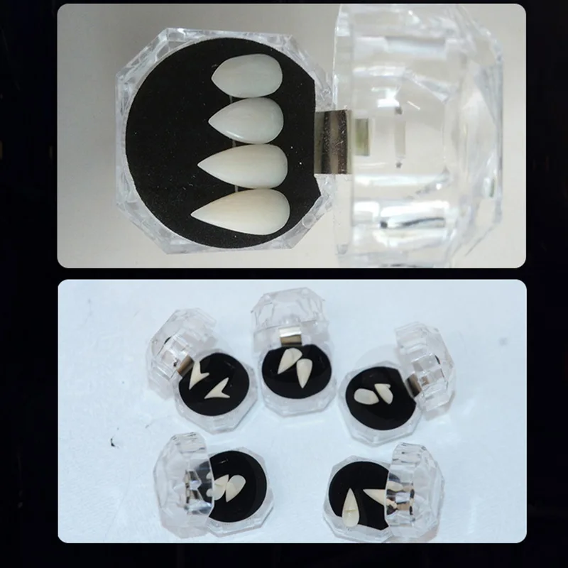 Ужасные весело клоун платье Зубы вампира на Хэллоуин вечерние протезы реквизит